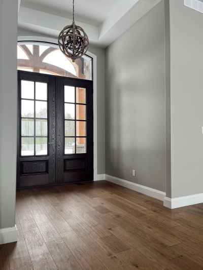 Hardwood Flooring Installation in Foyer in Simcoe